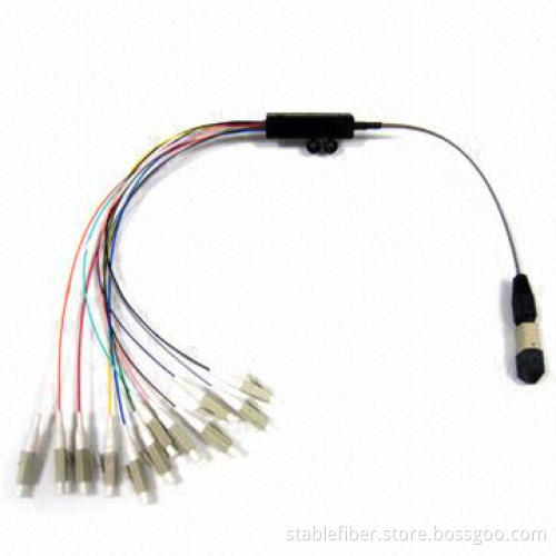 1 x 12 Fiber-optic Patch Cord, Used for Telecommunications and Active Device Terminations